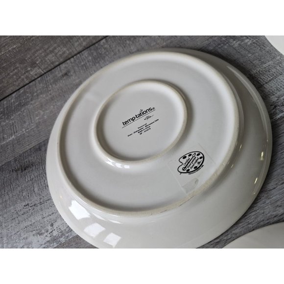 New Temp-tations Seasonal Salad Plates 8" Pawfetti Set of 4 Handpainted - Picture 11 of 15